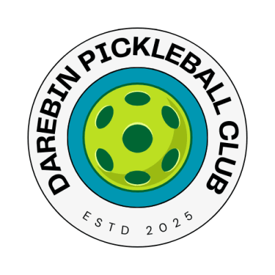 Darebin Pickleball Club logo Logo with a pickleball